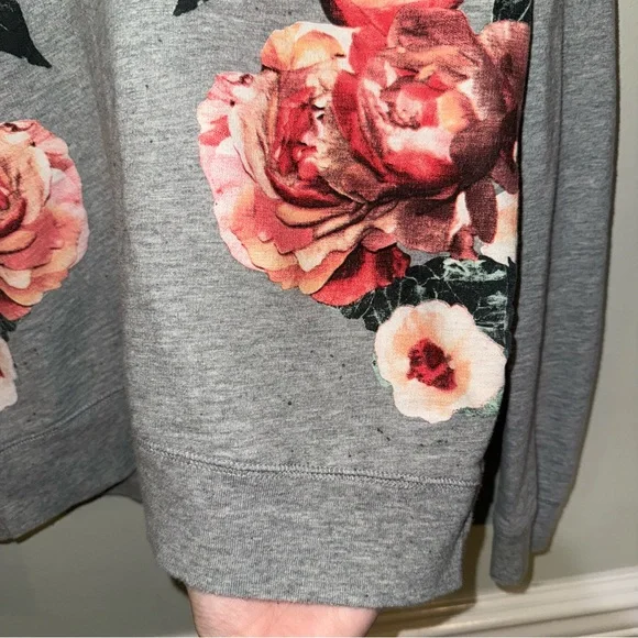 J.Crew Floral Gray Sweater Size Small - Picture 3 of 7